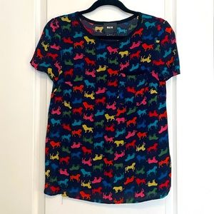 Anthropologie Maeve Animal Blouse